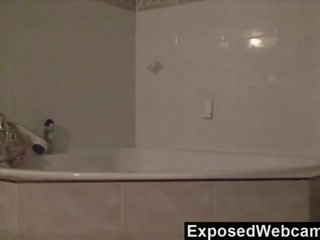 Brunette starts A Cam clip In Her Bathtub